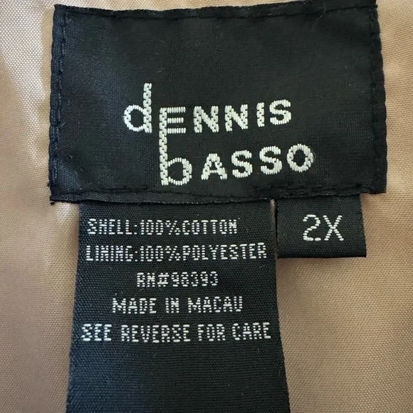 Dennis Basso Black Floral Jean Jacket style - Picture 4 of 4